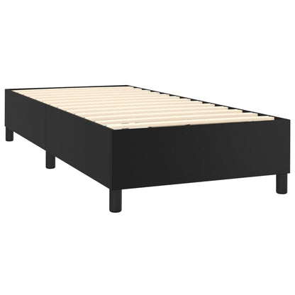 Boxspringbettgestell Schwarz 80x200 cm Kunstleder