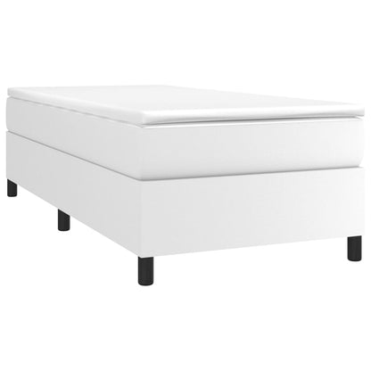 Boxspringbettgestell Weiß 90x190 cm Kunstleder