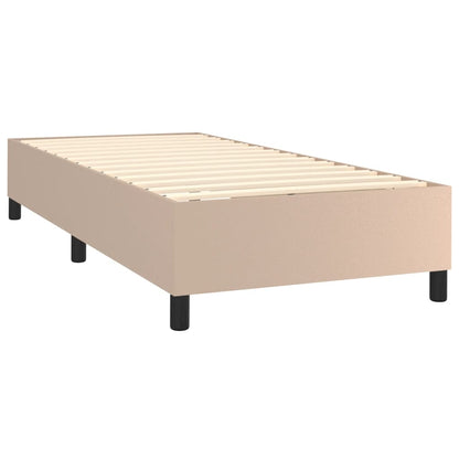 Boxspringbettgestell Cappuccino-Braun 90x190 cm Kunstleder
