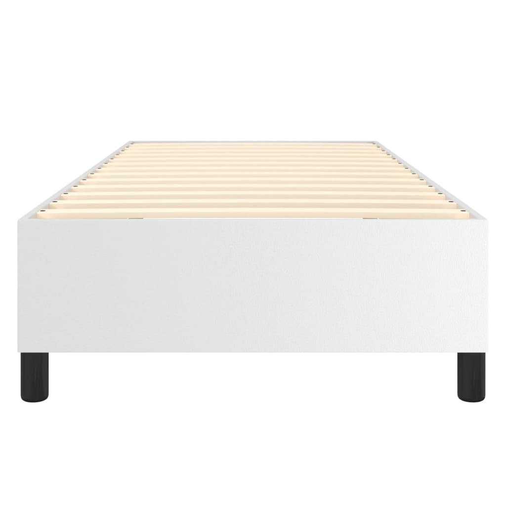 Boxspringbettgestell Weiß 90x200 cm Kunstleder