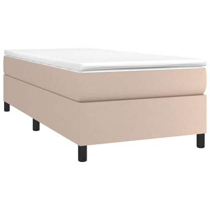 Boxspringbettgestell Cappuccino-Braun 90x200 cm Kunstleder