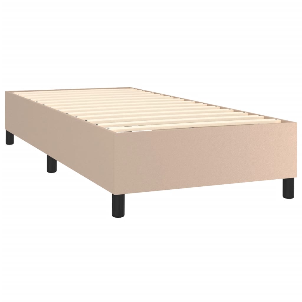 Boxspringbettgestell Cappuccino-Braun 90x200 cm Kunstleder