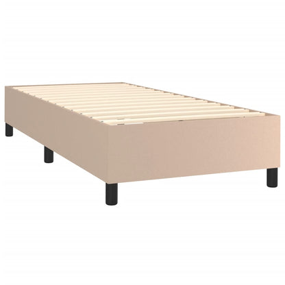 Boxspringbettgestell Cappuccino-Braun 90x200 cm Kunstleder