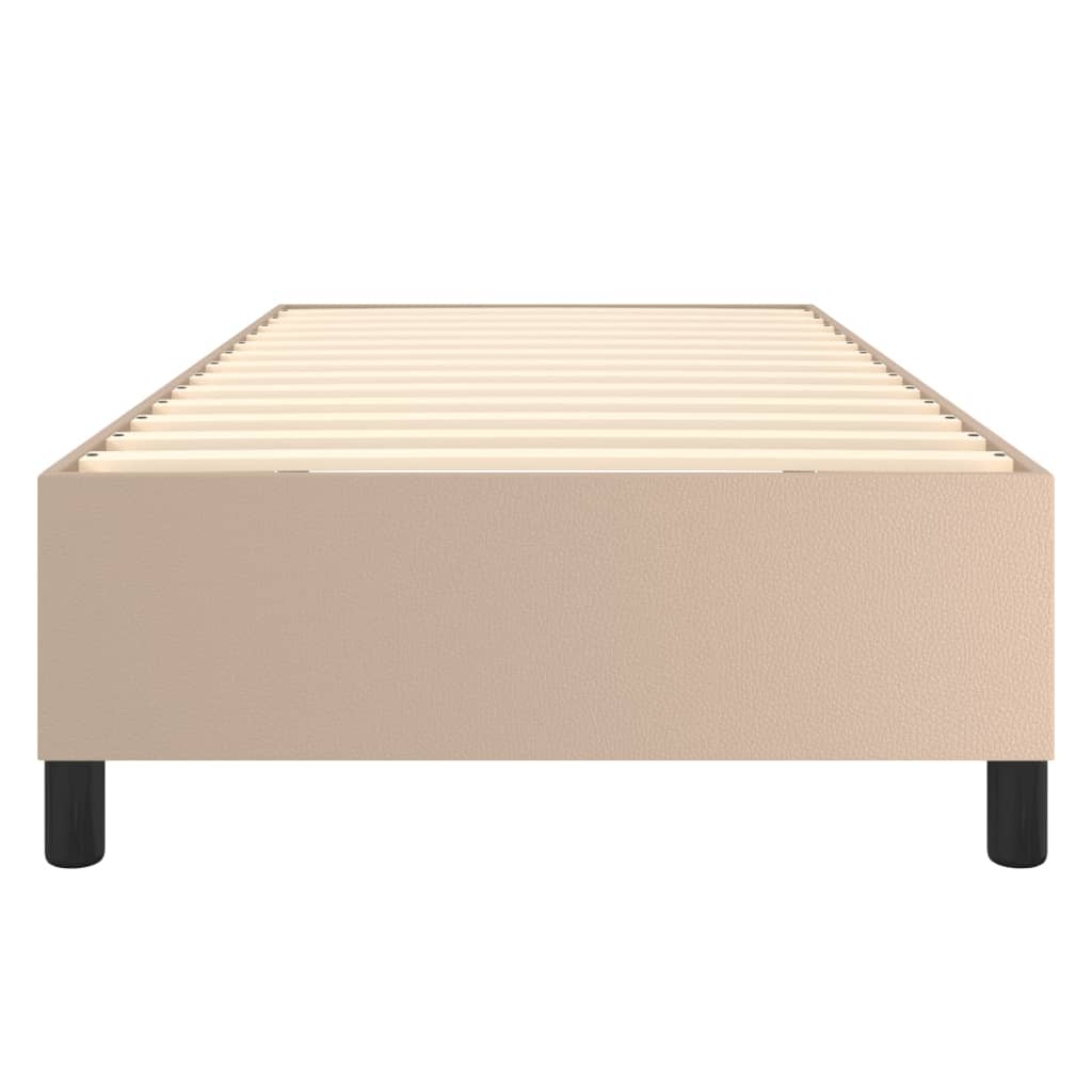 Boxspringbettgestell Cappuccino-Braun 90x200 cm Kunstleder