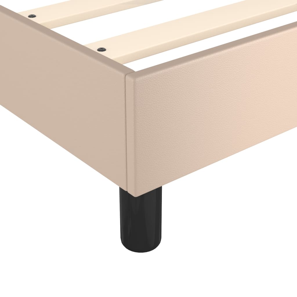 Boxspringbettgestell Cappuccino-Braun 90x200 cm Kunstleder