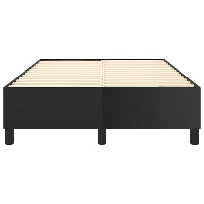 Boxspringbettgestell Schwarz 120x200 cm Kunstleder