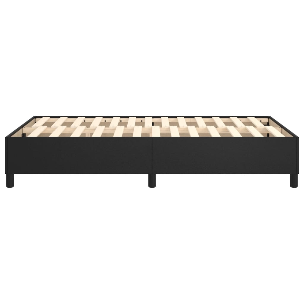 Boxspringbettgestell Schwarz 120x200 cm Kunstleder