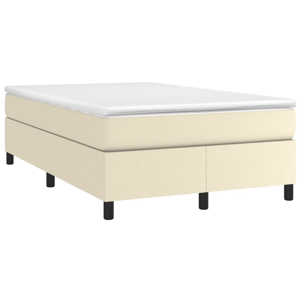 Boxspringbettgestell Creme 120x200 cm Kunstleder