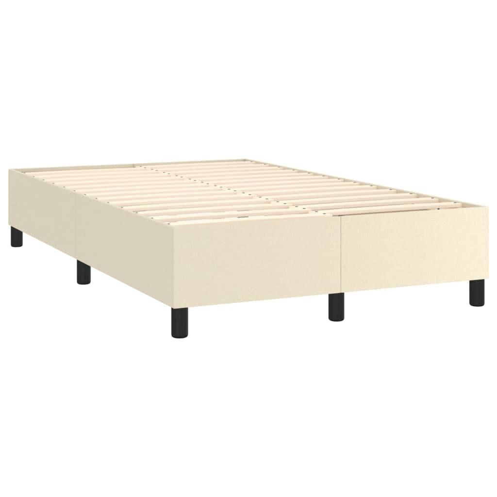 Boxspringbettgestell Creme 120x200 cm Kunstleder
