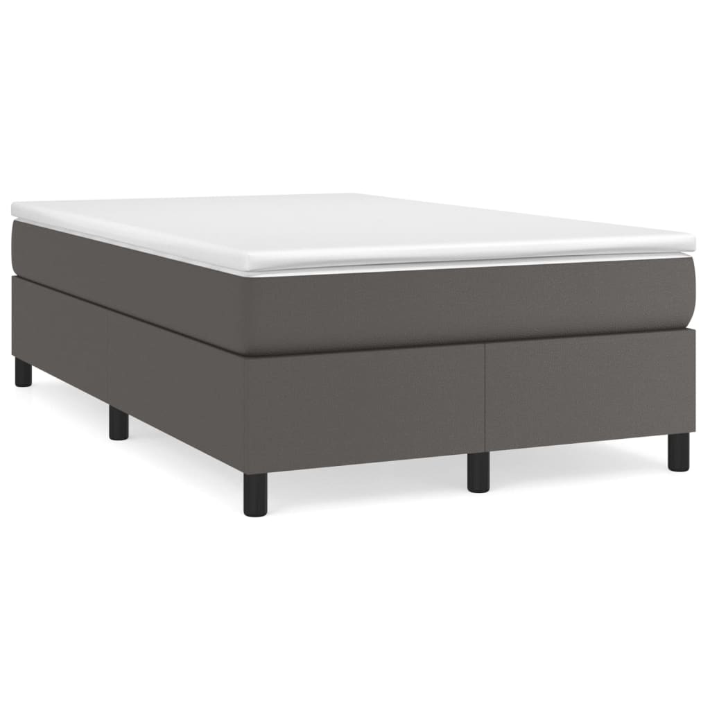 Boxspringbettgestell Grau 120x200 cm Kunstleder