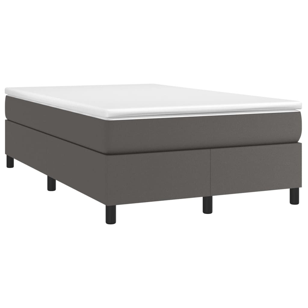 Boxspringbettgestell Grau 120x200 cm Kunstleder