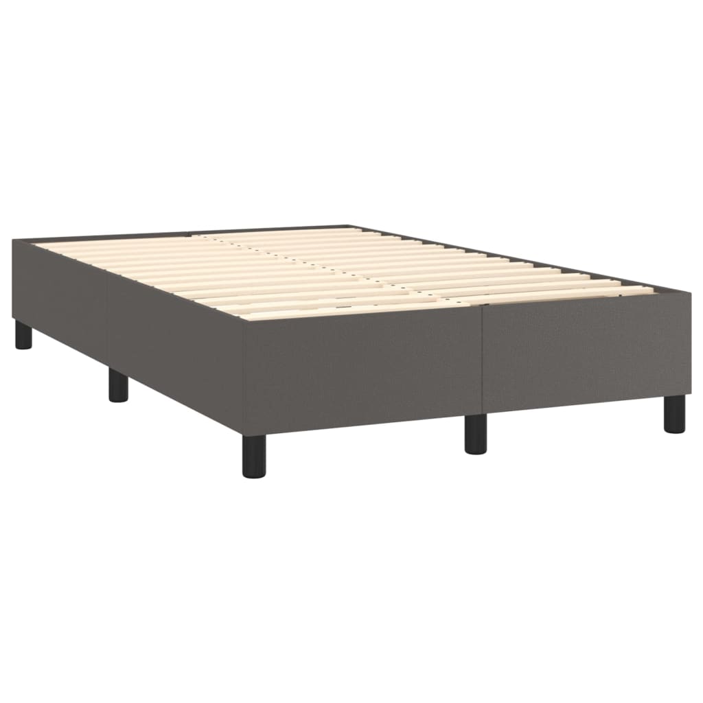 Boxspringbettgestell Grau 120x200 cm Kunstleder