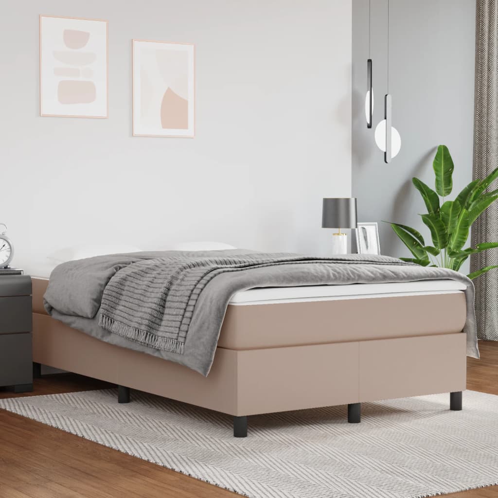 Boxspringbettgestell Cappuccino-Braun 120x200 cm Kunstleder