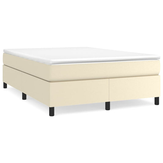 Boxspringbettgestell Creme 140x200 cm Kunstleder