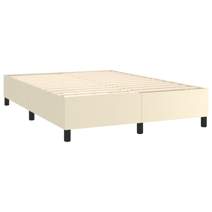 Boxspringbettgestell Creme 140x200 cm Kunstleder