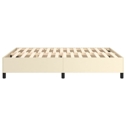 Boxspringbettgestell Creme 140x200 cm Kunstleder