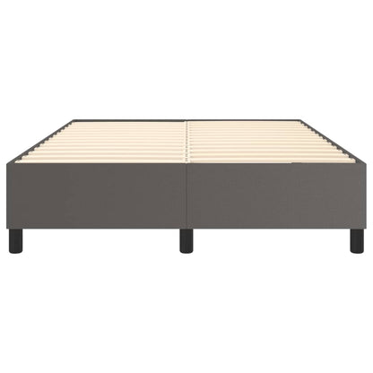 Boxspringbettgestell Grau 140x200 cm Kunstleder