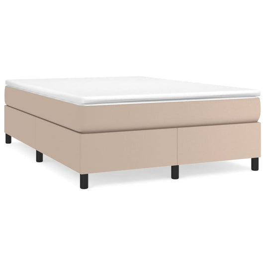 Boxspringbettgestell Cappuccino-Braun 140x200 cm Kunstleder