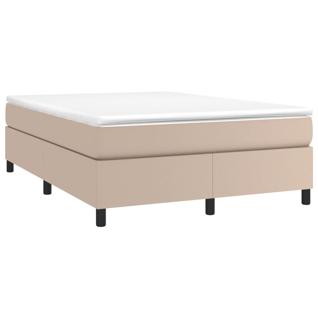 Boxspringbettgestell Cappuccino-Braun 140x200 cm Kunstleder