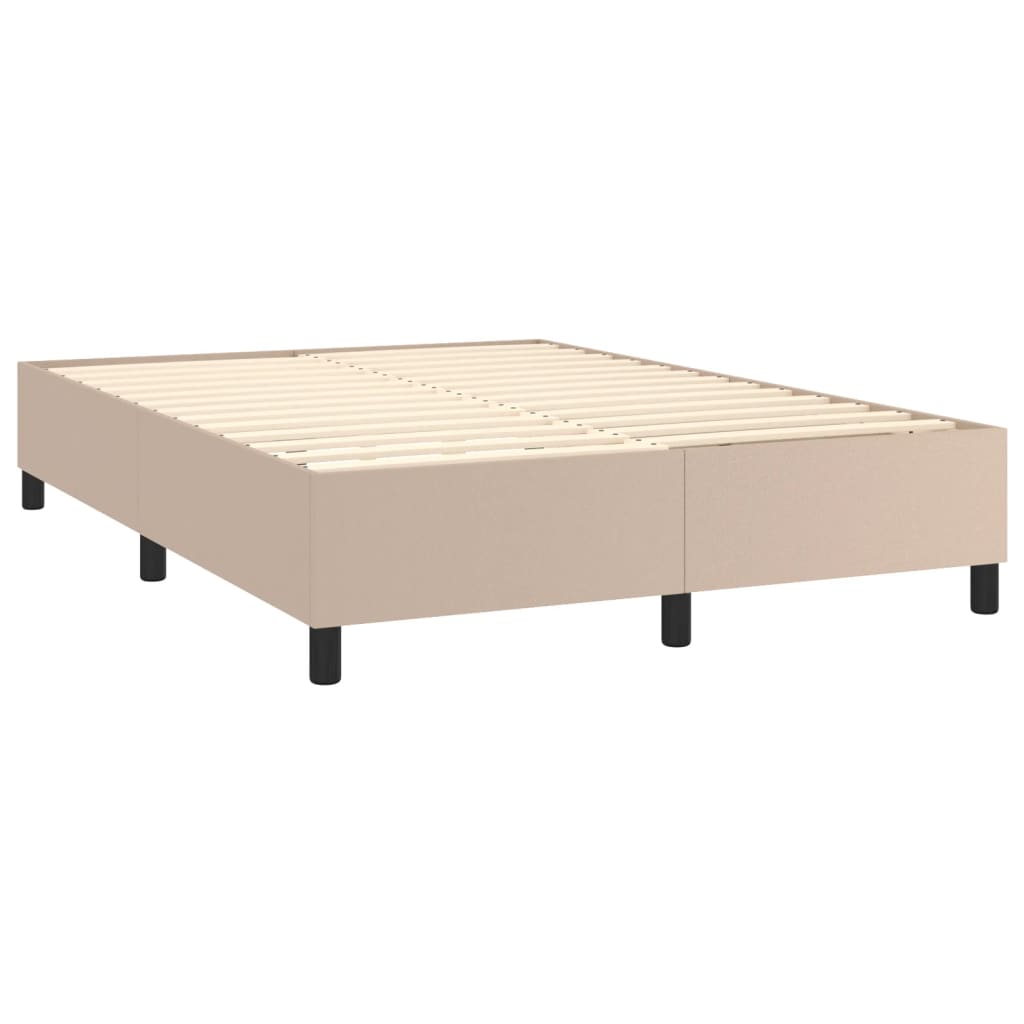 Boxspringbettgestell Cappuccino-Braun 140x200 cm Kunstleder