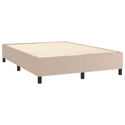 Boxspringbettgestell Cappuccino-Braun 140x200 cm Kunstleder