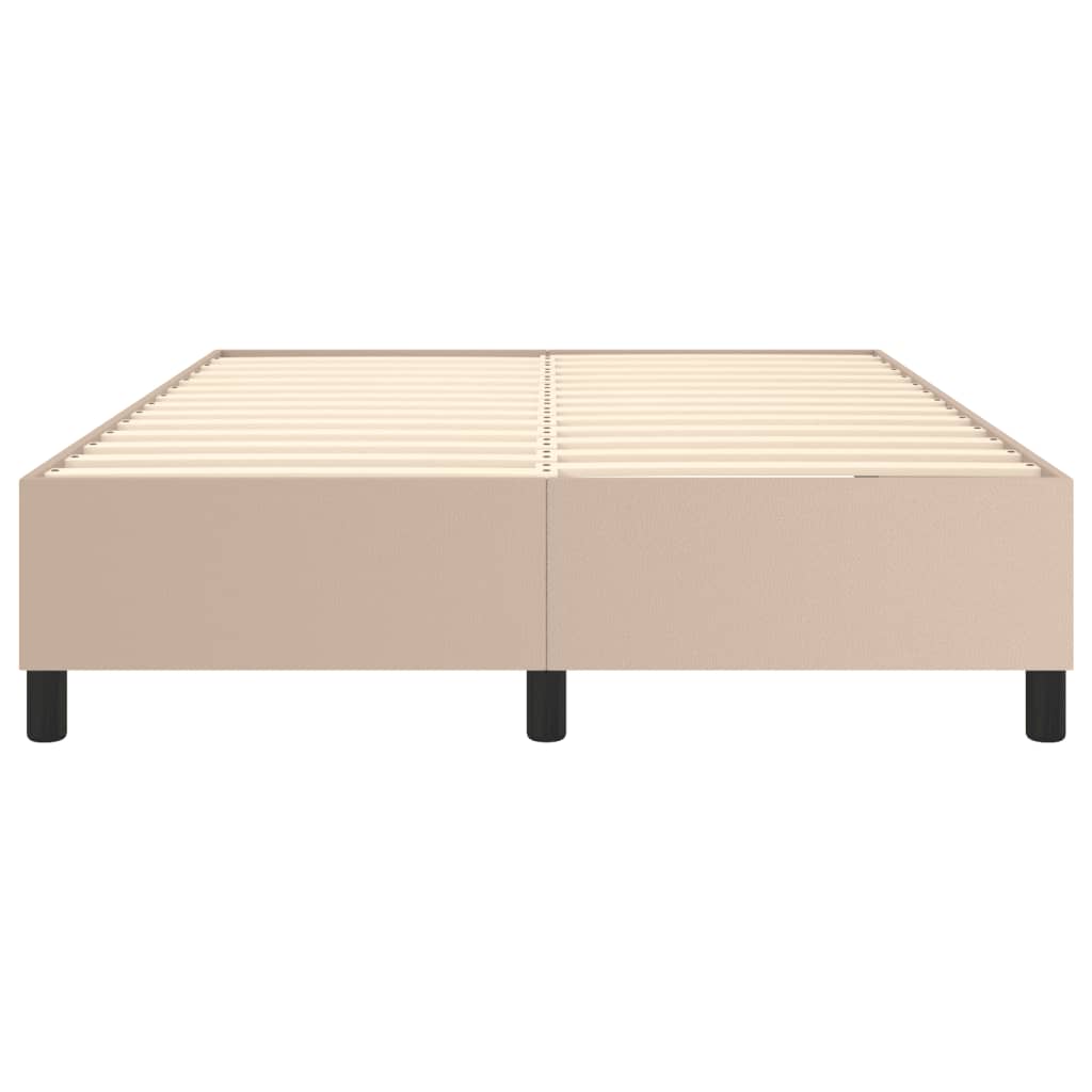 Boxspringbettgestell Cappuccino-Braun 140x200 cm Kunstleder