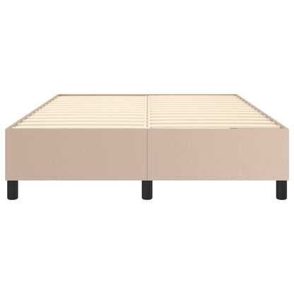 Boxspringbettgestell Cappuccino-Braun 140x200 cm Kunstleder