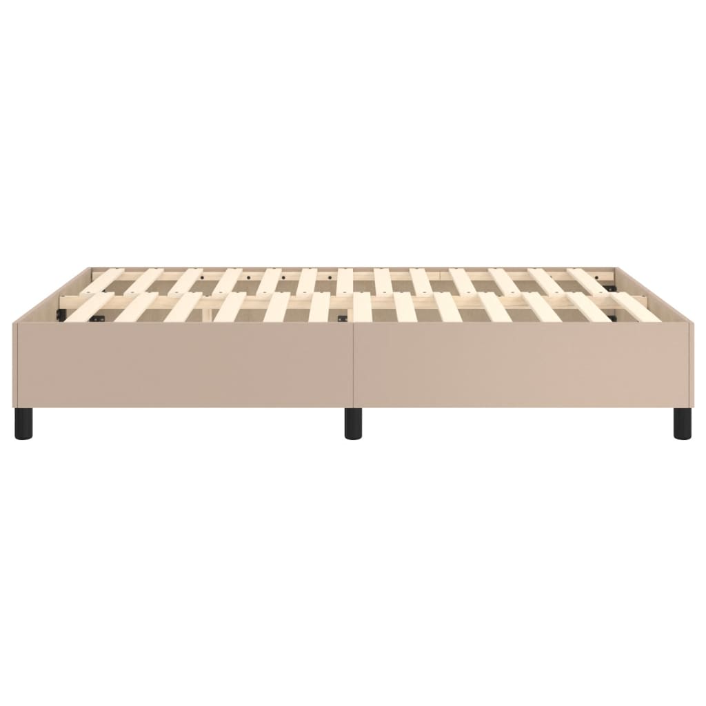 Boxspringbettgestell Cappuccino-Braun 140x200 cm Kunstleder