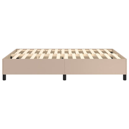 Boxspringbettgestell Cappuccino-Braun 140x200 cm Kunstleder