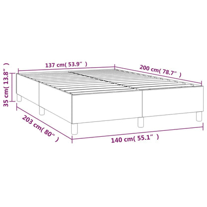 Boxspringbettgestell Cappuccino-Braun 140x200 cm Kunstleder