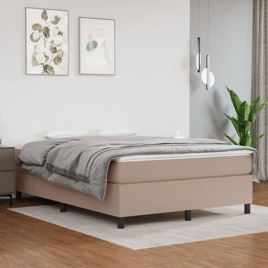 Boxspringbettgestell Cappuccino-Braun 140x200 cm Kunstleder