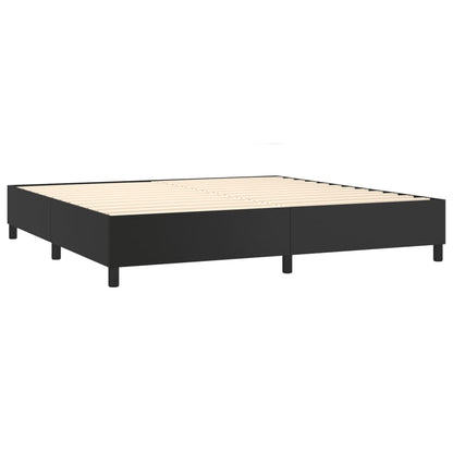 Boxspringbettgestell Schwarz 200x200 cm Kunstleder