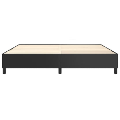 Boxspringbettgestell Schwarz 200x200 cm Kunstleder