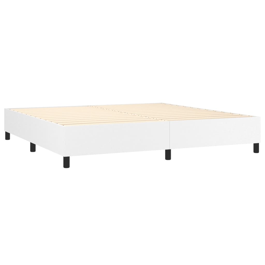 Boxspringbettgestell Weiß 200x200 cm Kunstleder