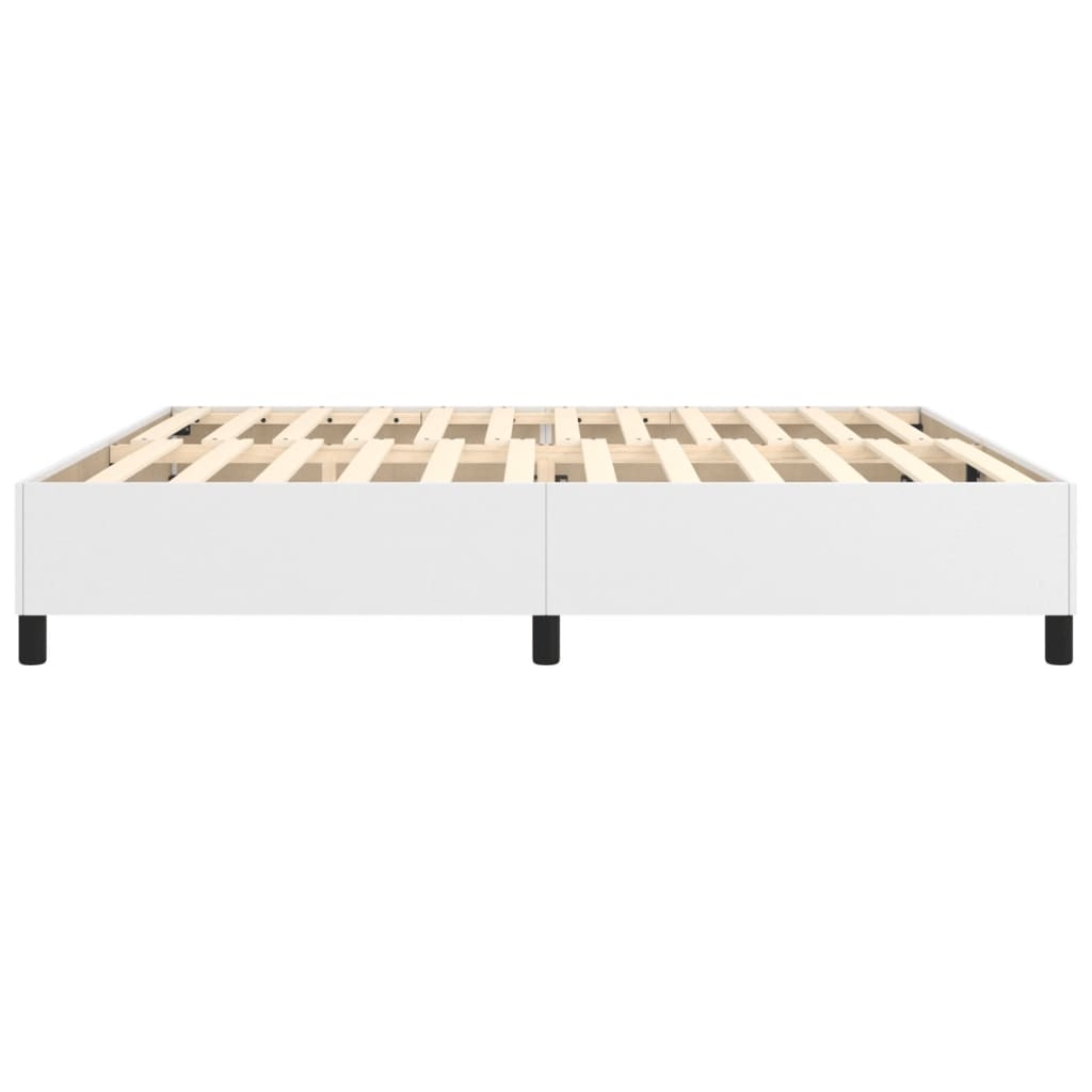 Boxspringbettgestell Weiß 200x200 cm Kunstleder