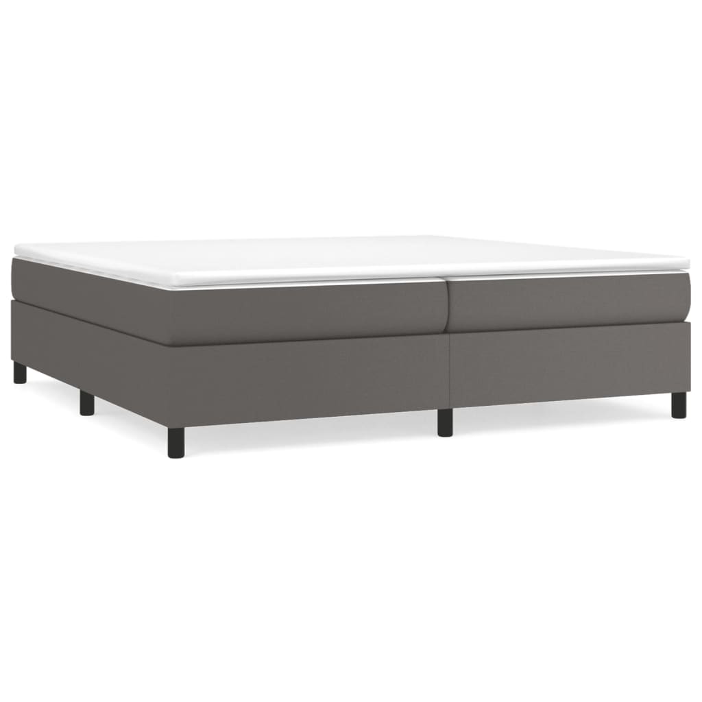 Boxspringbettgestell Grau 200x200 cm Kunstleder