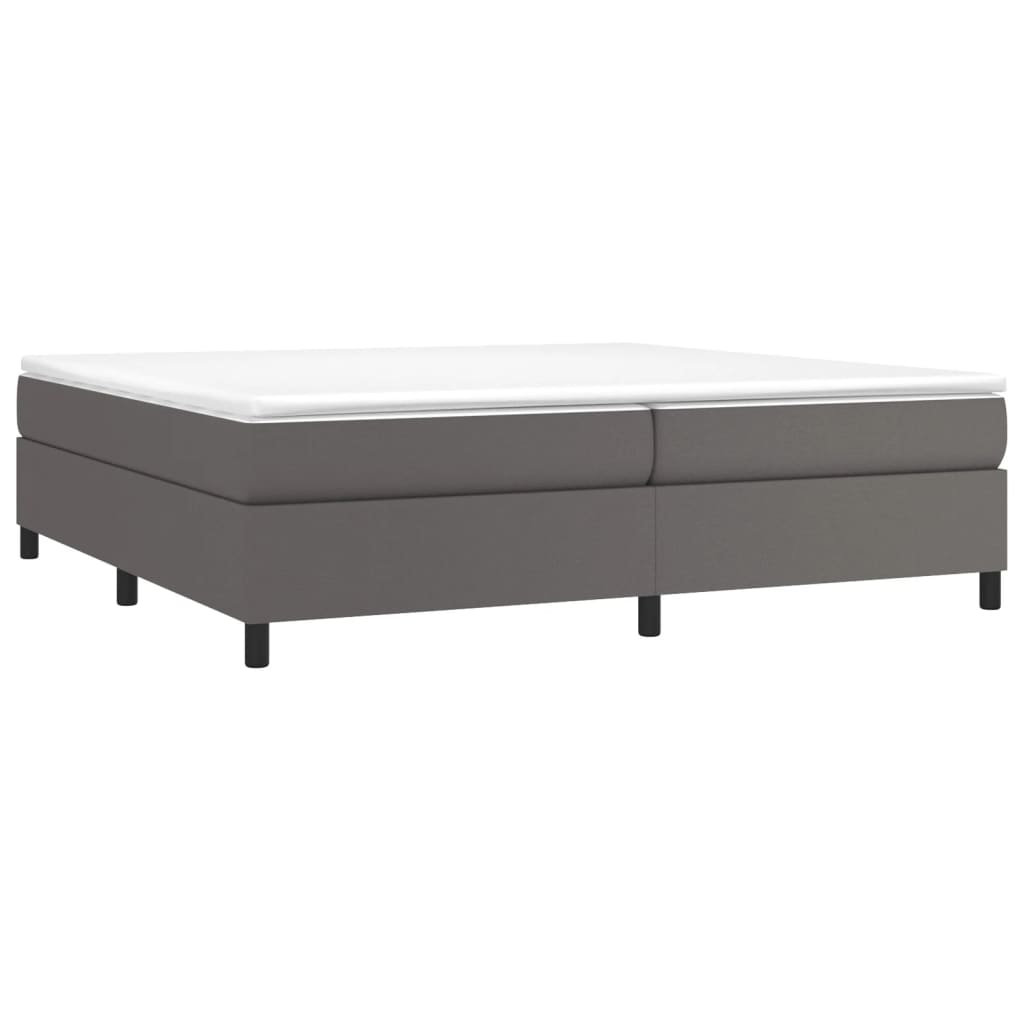 Boxspringbettgestell Grau 200x200 cm Kunstleder