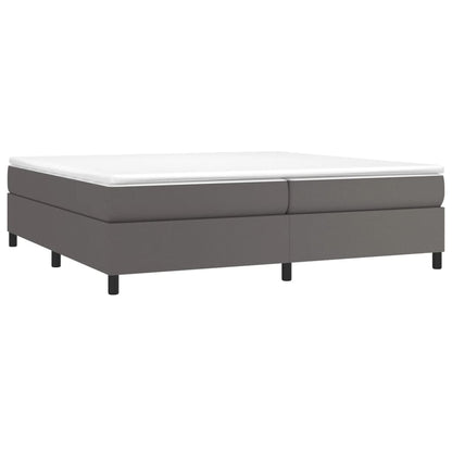 Boxspringbettgestell Grau 200x200 cm Kunstleder