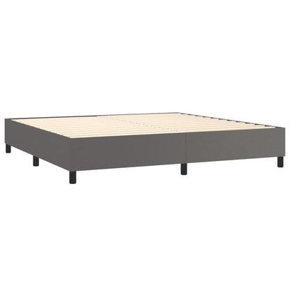 Boxspringbettgestell Grau 200x200 cm Kunstleder