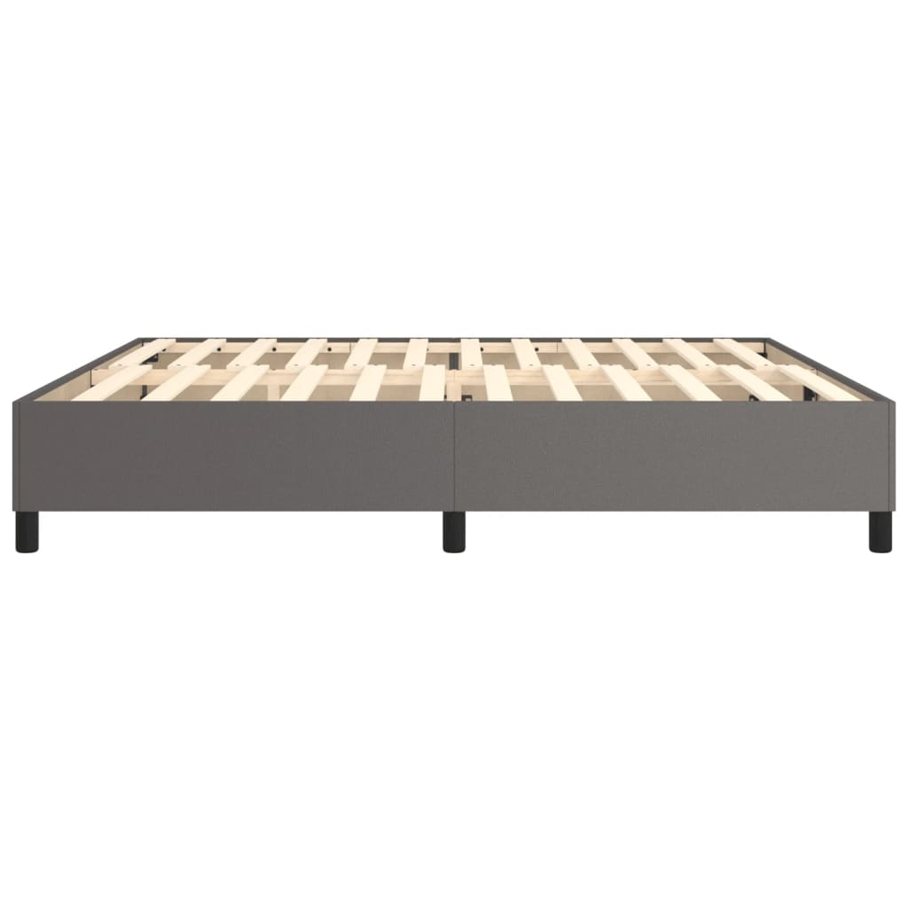 Boxspringbettgestell Grau 200x200 cm Kunstleder