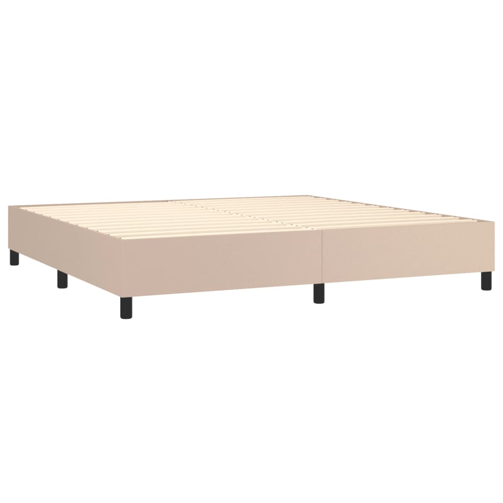Boxspringbettgestell Cappuccino-Braun 200x200 cm Kunstleder
