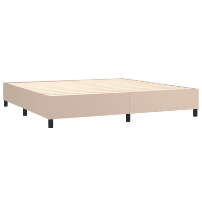 Boxspringbettgestell Cappuccino-Braun 200x200 cm Kunstleder