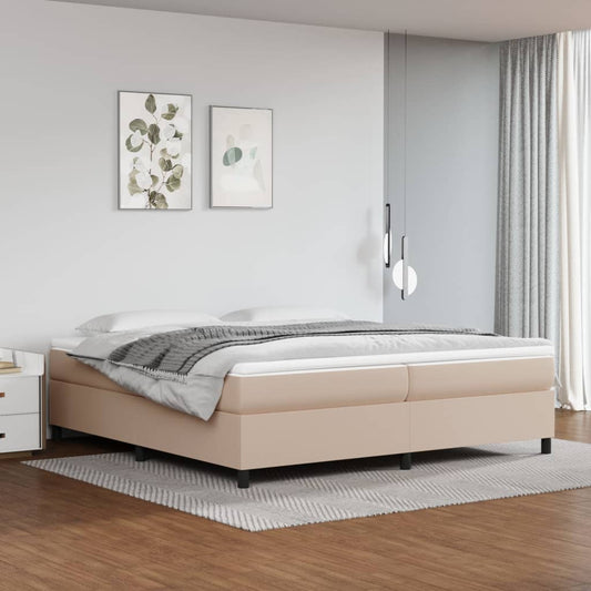 Boxspringbettgestell Cappuccino-Braun 200x200 cm Kunstleder