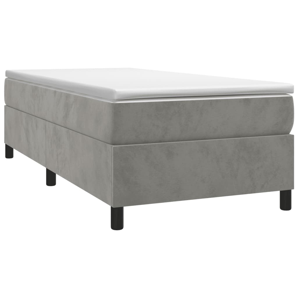 Boxspringbettgestell Hellgrau 90x190 cm Samt