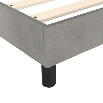 Boxspringbettgestell Hellgrau 90x190 cm Samt