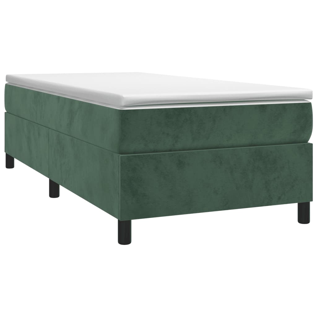 Boxspringbettgestell Dunkelgrün 90x190 cm Samt