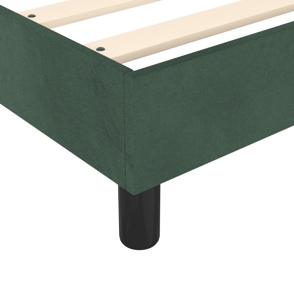 Boxspringbettgestell Dunkelgrün 90x190 cm Samt