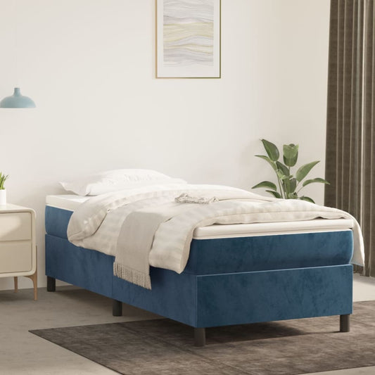 Boxspringbettgestell Dunkelblau 90x190 cm Samt