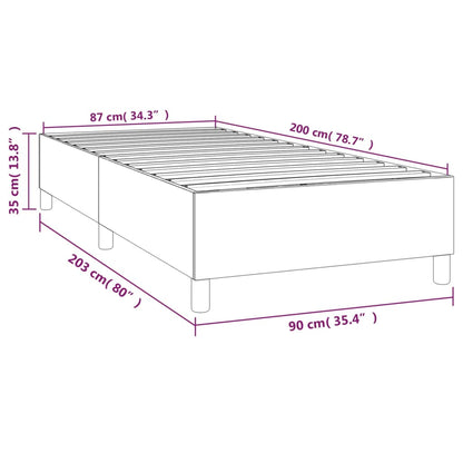 Boxspringbettgestell Dunkelgrau 90x200 cm Samt