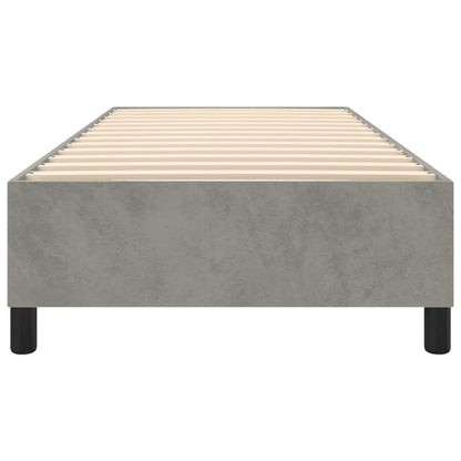 Boxspringbettgestell Hellgrau 100x200 cm Samt